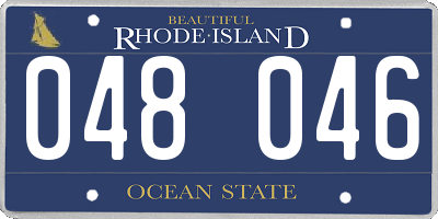 RI license plate 048046