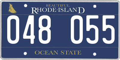 RI license plate 048055