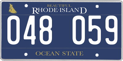 RI license plate 048059