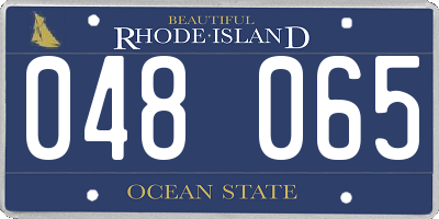 RI license plate 048065
