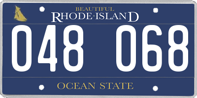 RI license plate 048068