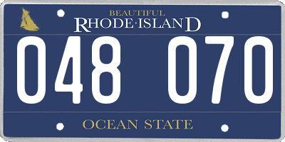 RI license plate 048070