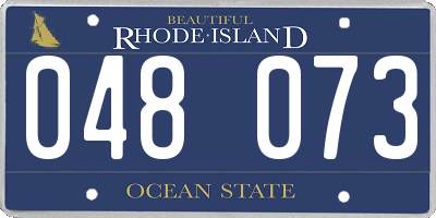 RI license plate 048073