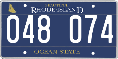 RI license plate 048074