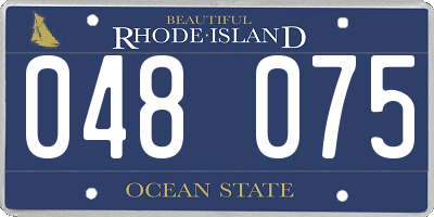 RI license plate 048075