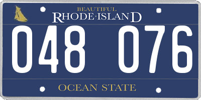 RI license plate 048076