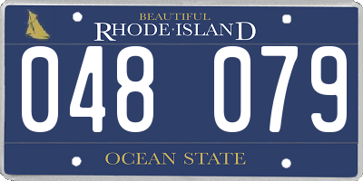 RI license plate 048079