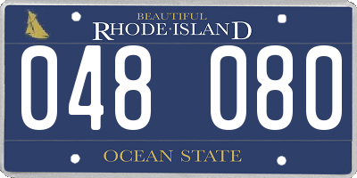 RI license plate 048080