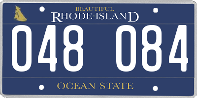 RI license plate 048084