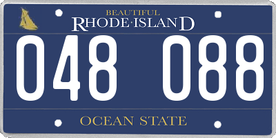 RI license plate 048088