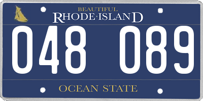 RI license plate 048089