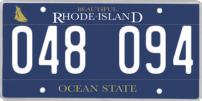RI license plate 048094