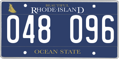 RI license plate 048096
