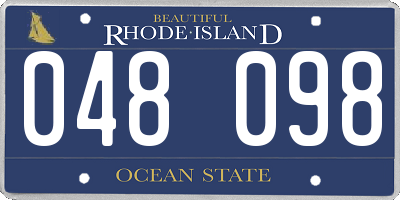 RI license plate 048098