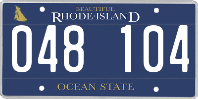 RI license plate 048104