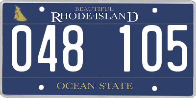 RI license plate 048105