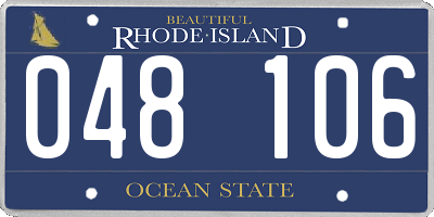 RI license plate 048106