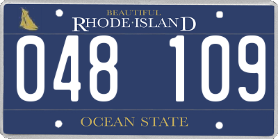 RI license plate 048109
