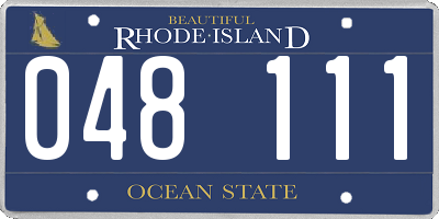 RI license plate 048111