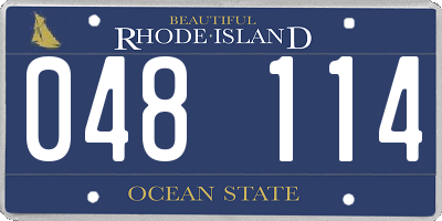 RI license plate 048114
