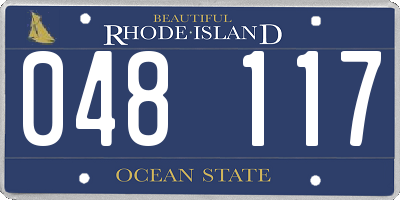 RI license plate 048117