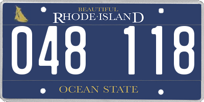 RI license plate 048118