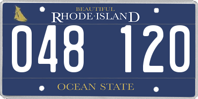 RI license plate 048120