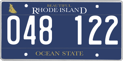 RI license plate 048122