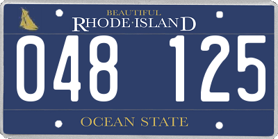 RI license plate 048125