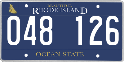 RI license plate 048126