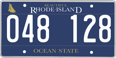 RI license plate 048128