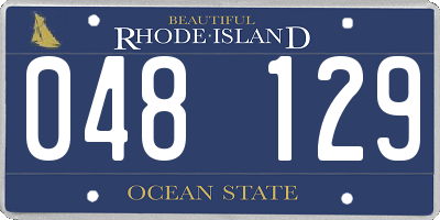 RI license plate 048129