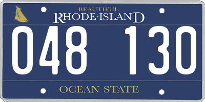 RI license plate 048130