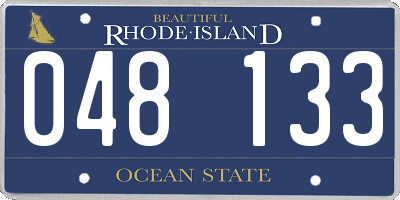 RI license plate 048133