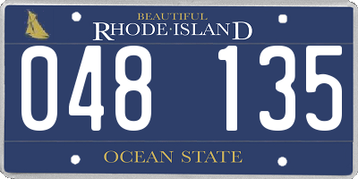 RI license plate 048135