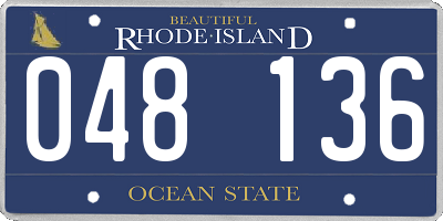 RI license plate 048136