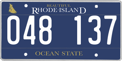 RI license plate 048137