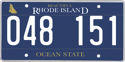 RI license plate 048151