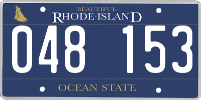 RI license plate 048153