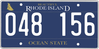 RI license plate 048156