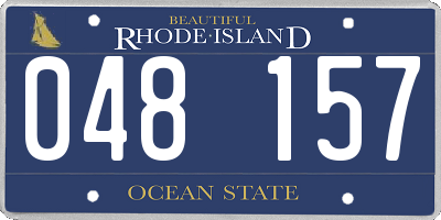 RI license plate 048157