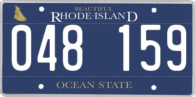 RI license plate 048159