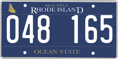 RI license plate 048165