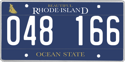 RI license plate 048166