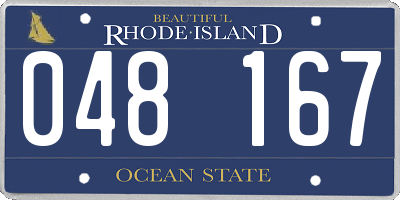 RI license plate 048167