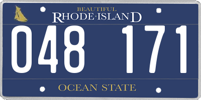 RI license plate 048171