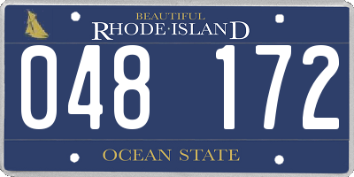 RI license plate 048172