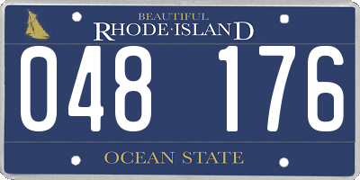 RI license plate 048176