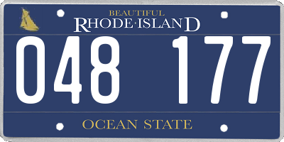 RI license plate 048177