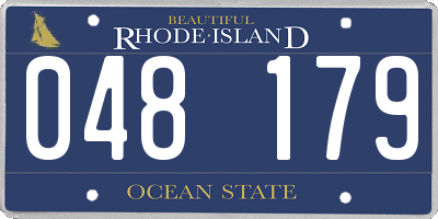 RI license plate 048179